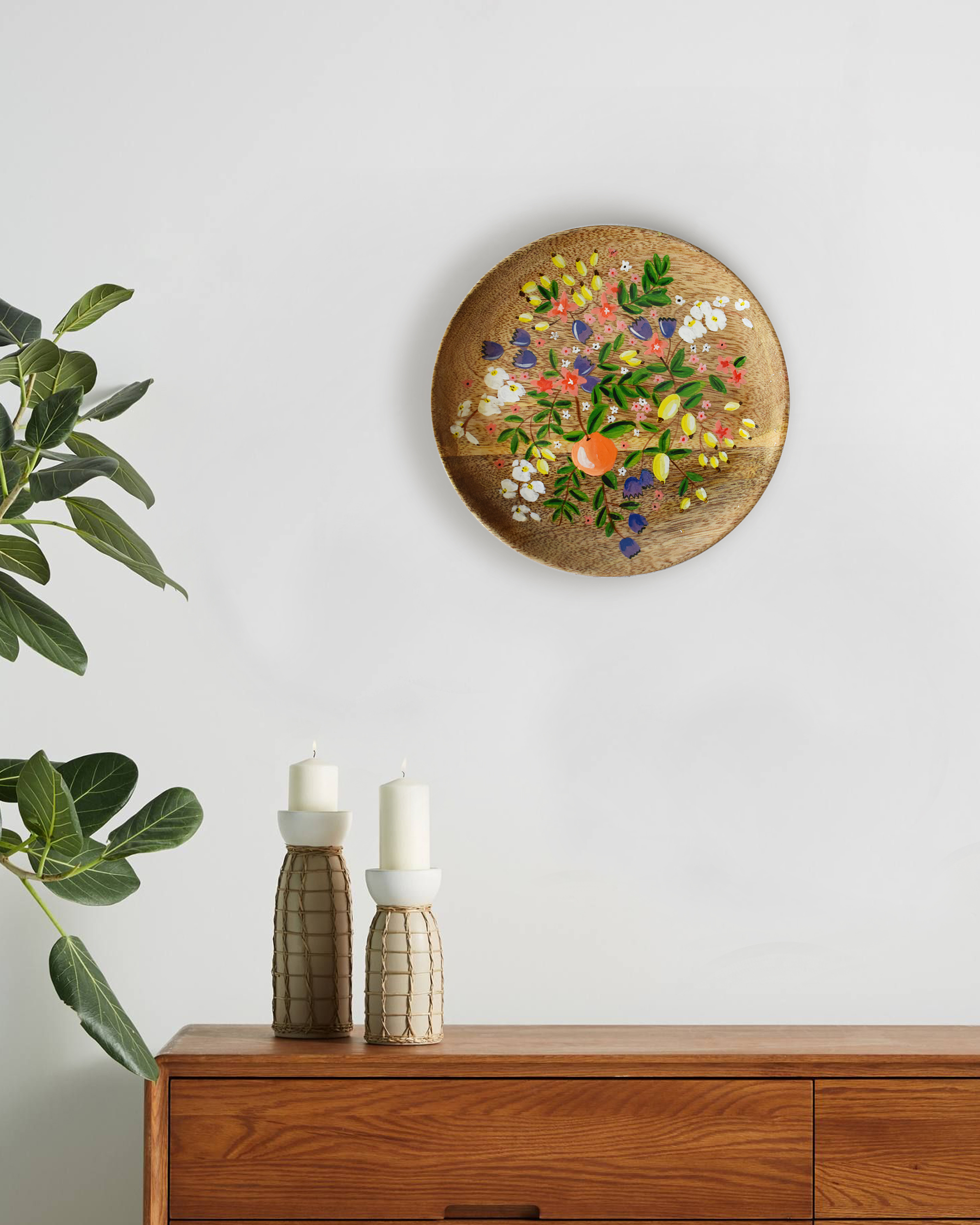 hand painted decorative wall plates