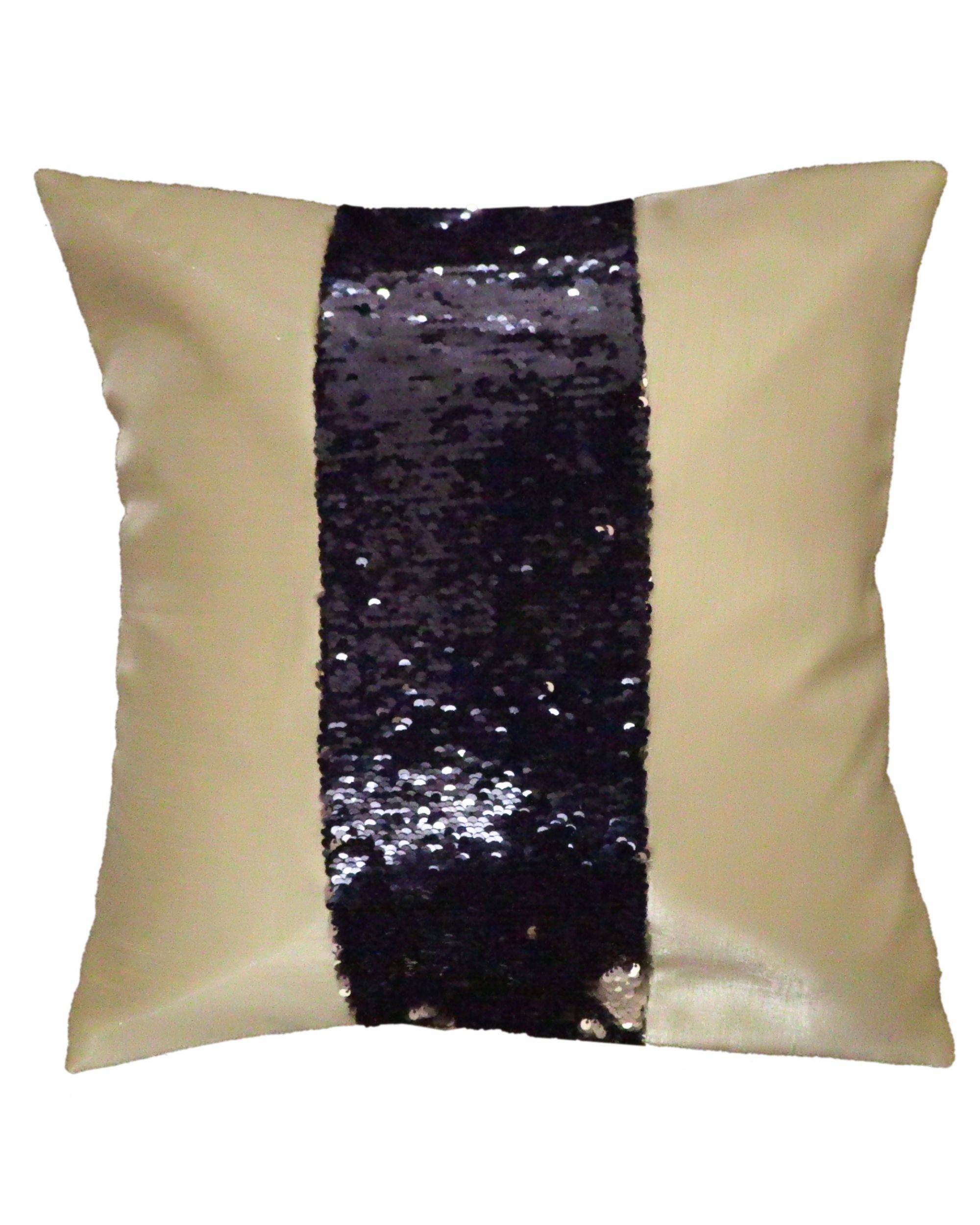 Black and clearance gold sequin pillow