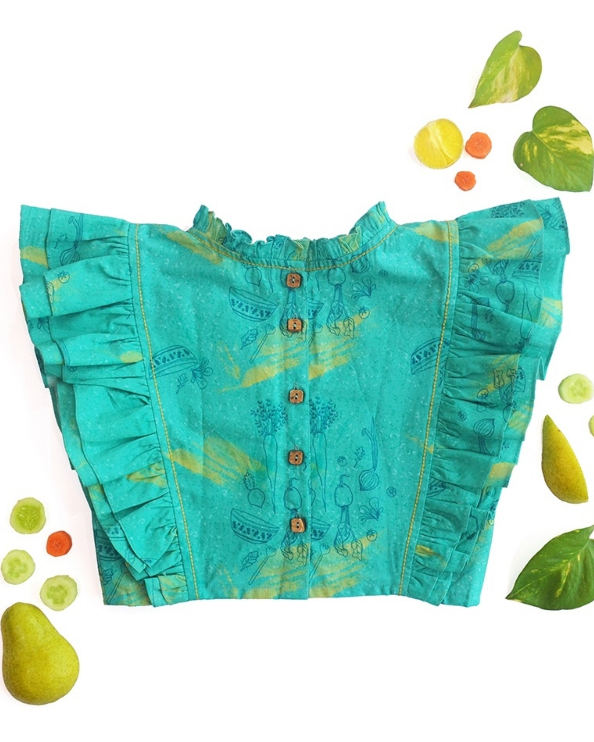 teal green blouse