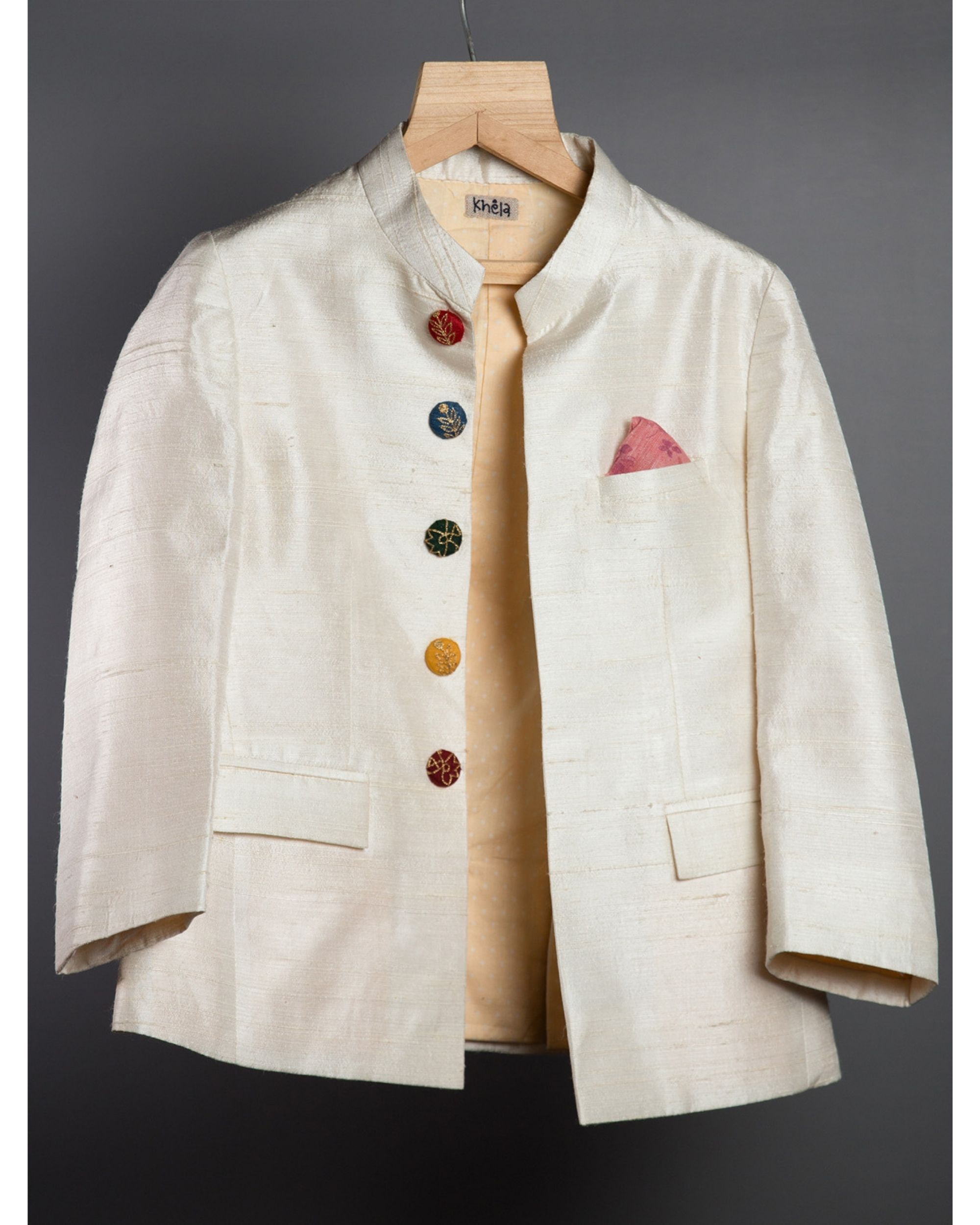 Ivory silk jacket