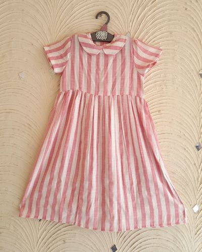 Peach striped dress by Cute Cottons | The Secret Label