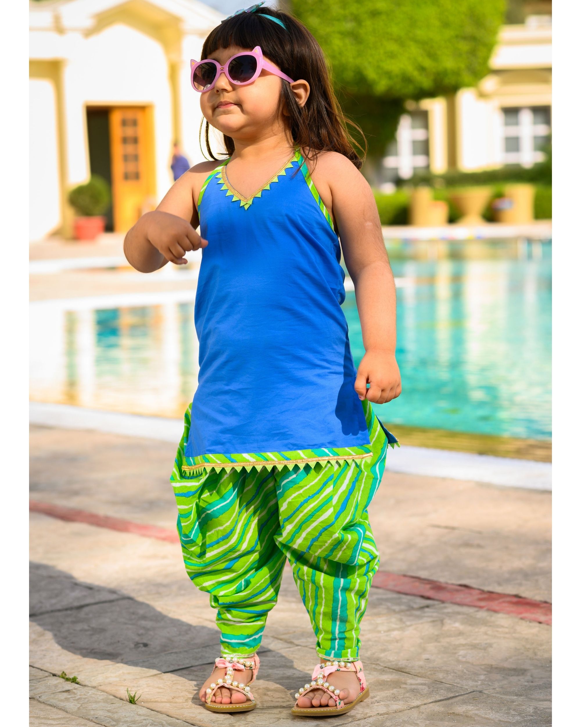 Buy BownBee Kids Purple Printed Kurti  Dhoti Pants for Girls Clothing  Online  Tata CLiQ
