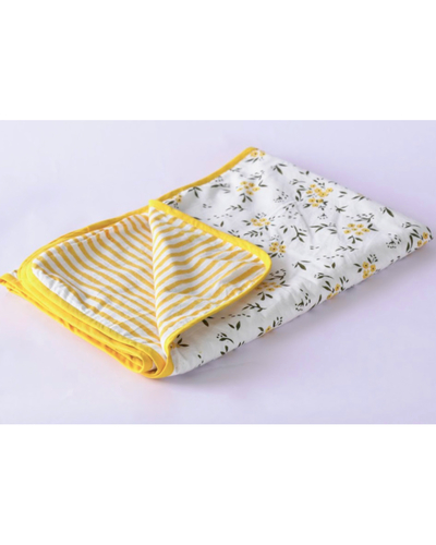 Yellow wild flowers blanket by Lil Pinwheel | The Secret Label