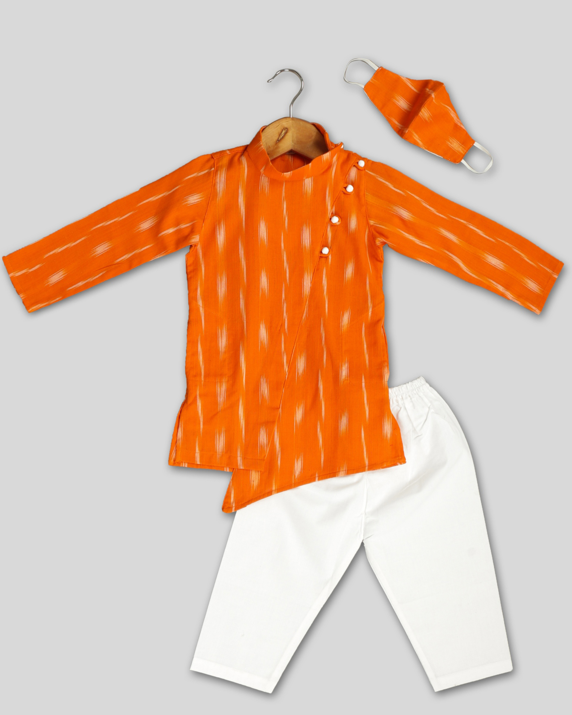 Orange kurta pyjama set - set of two