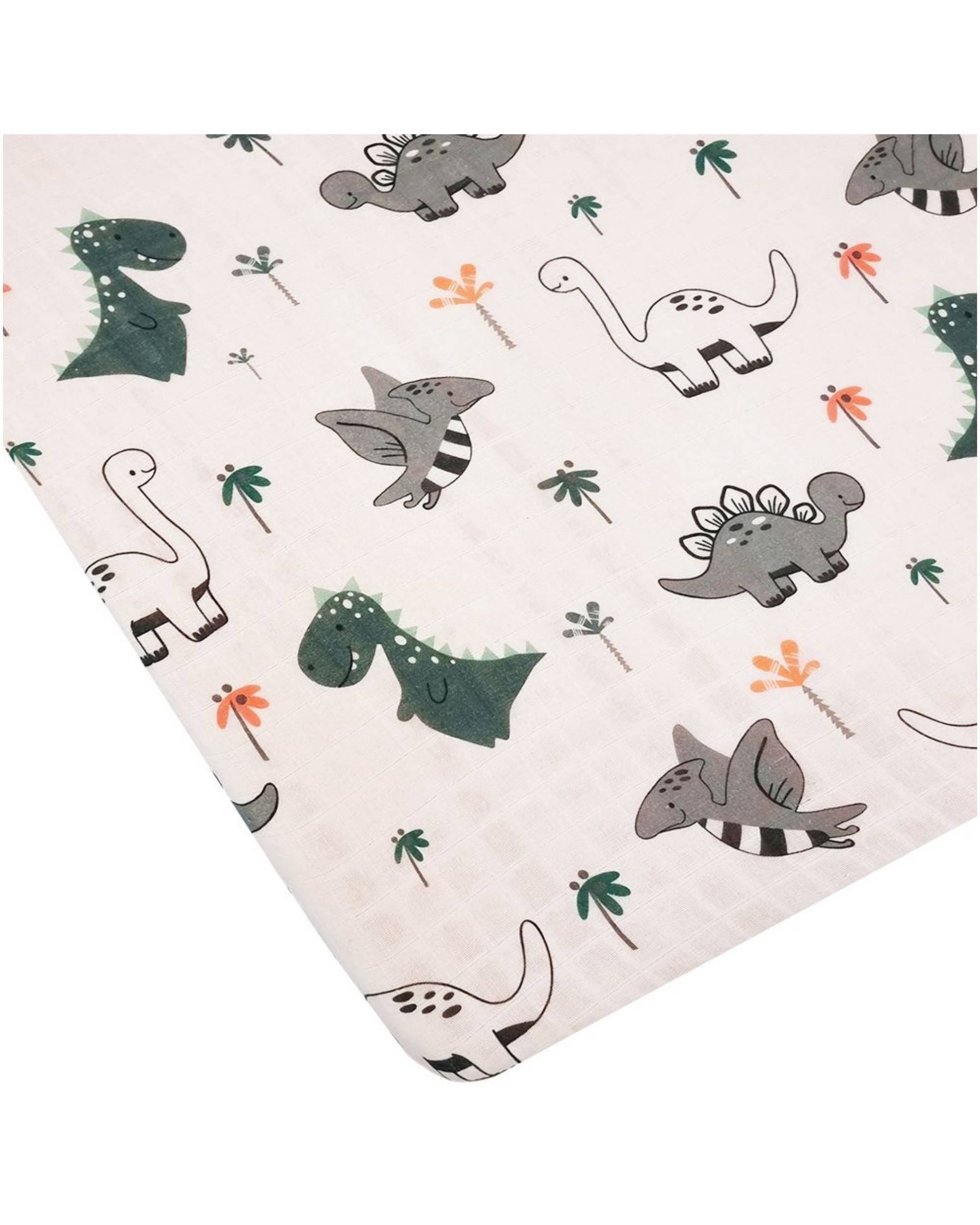 Fitted Cot Sheet - Dino Fitted Cot Sheet - Dino