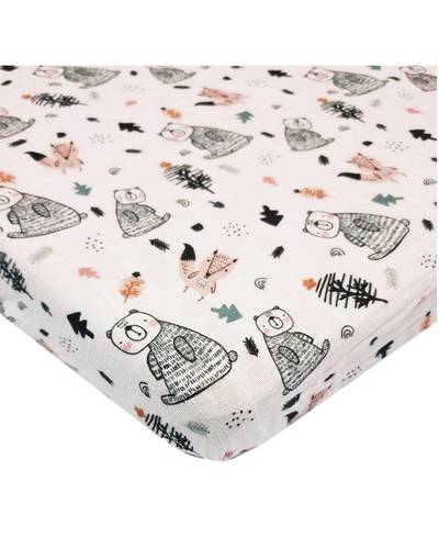 Wildlife-themed fitted cot sheet by Little By Little | The Secret Label