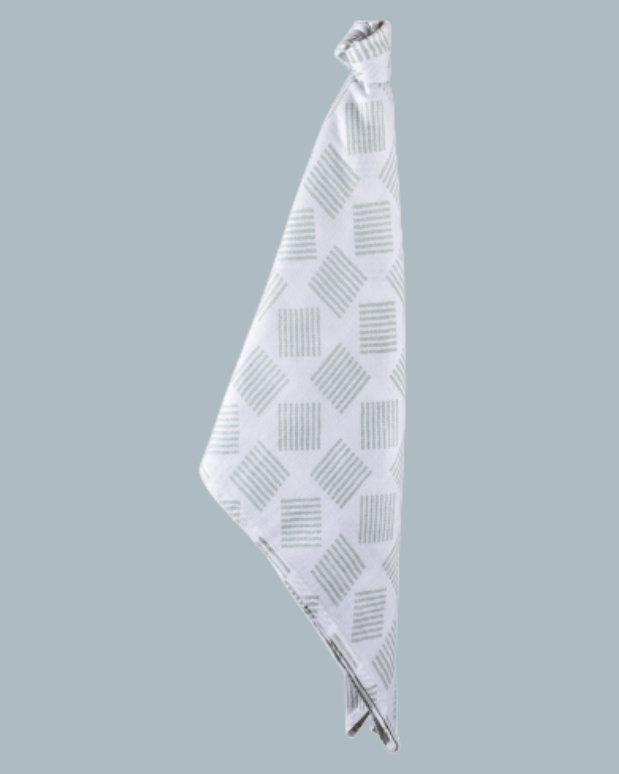 White and grey lines pattern printed muslin baby wrap swaddle - large