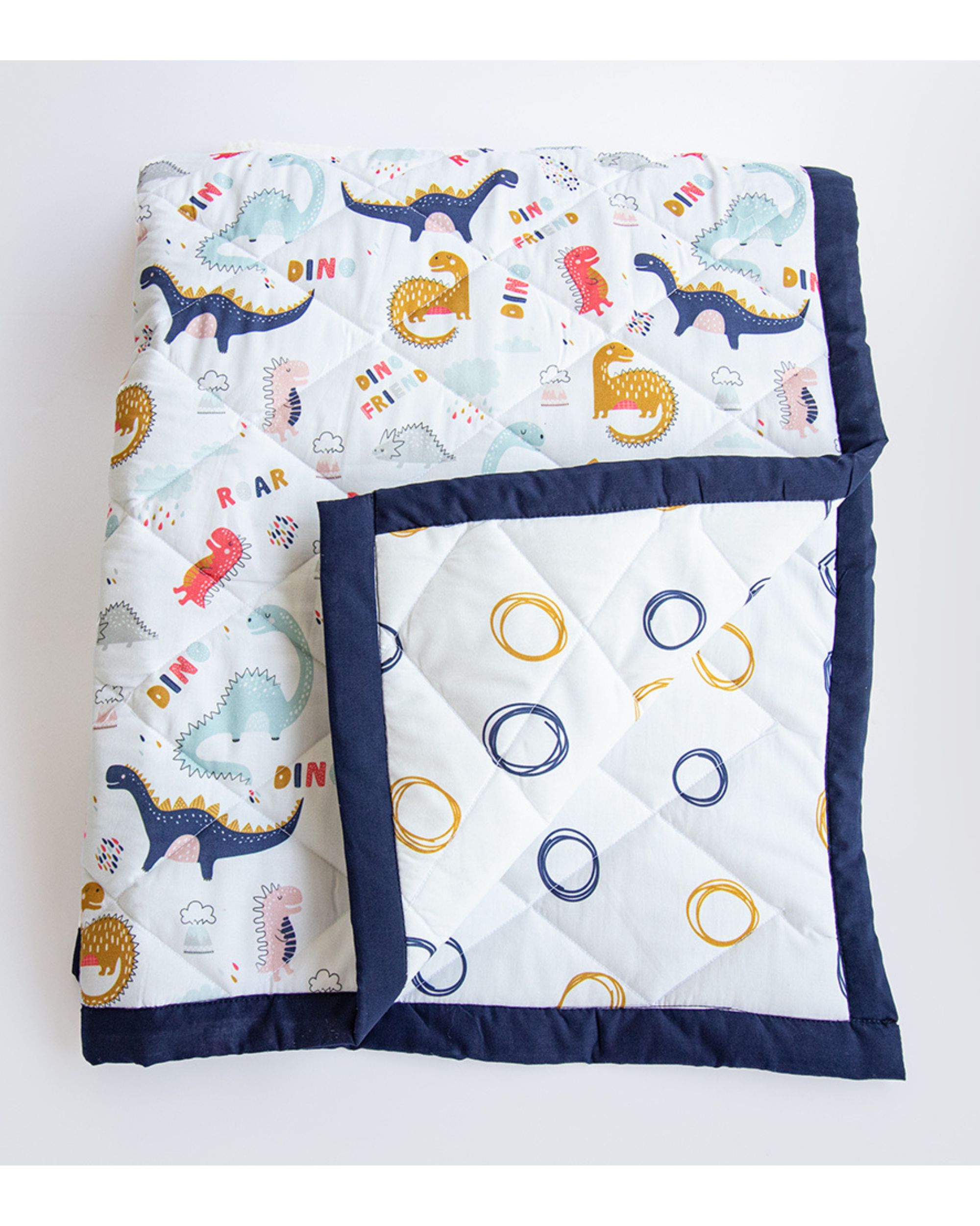 Dino themed reversible quilt