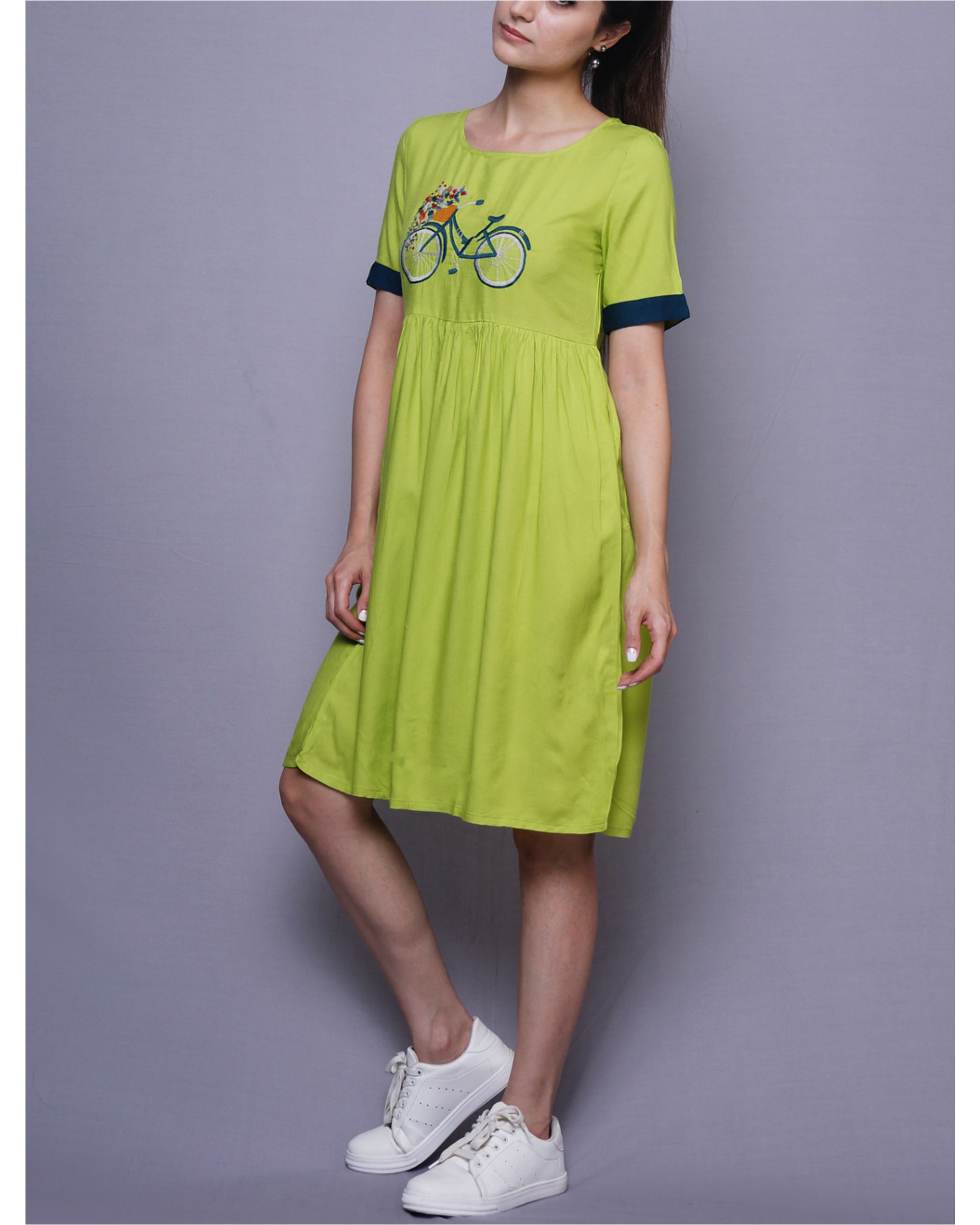 Green cycle dress by UNTUNG The Secret Label