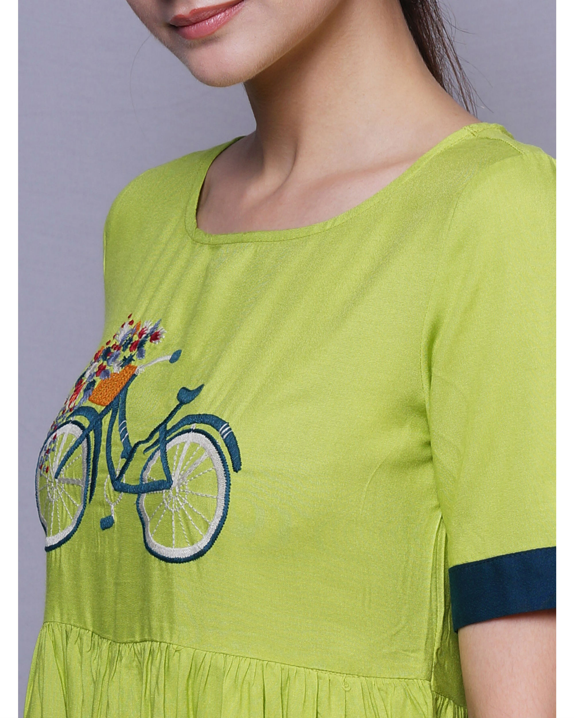 Green cycle dress by UNTUNG The Secret Label