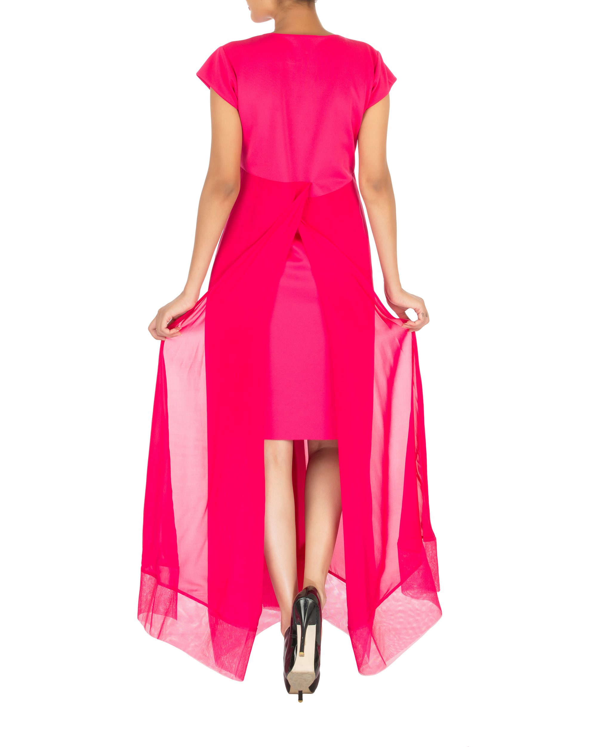 Two panelled pink gown by Megha Garg The Secret Label