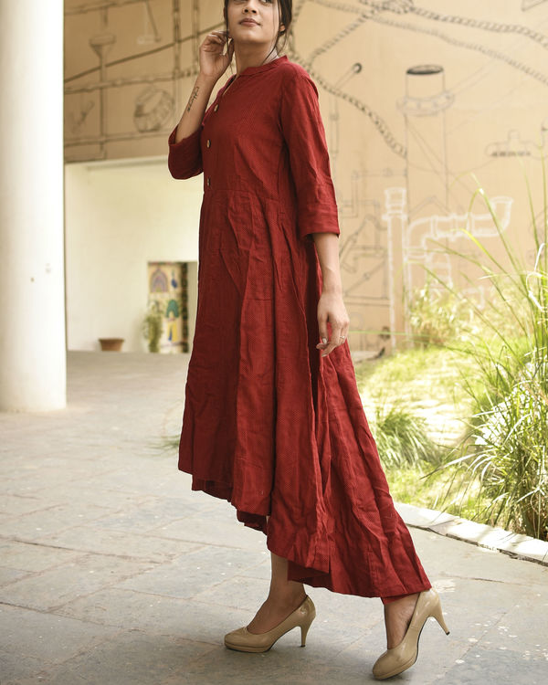 Red high low dress by Sugandh | The Secret Label