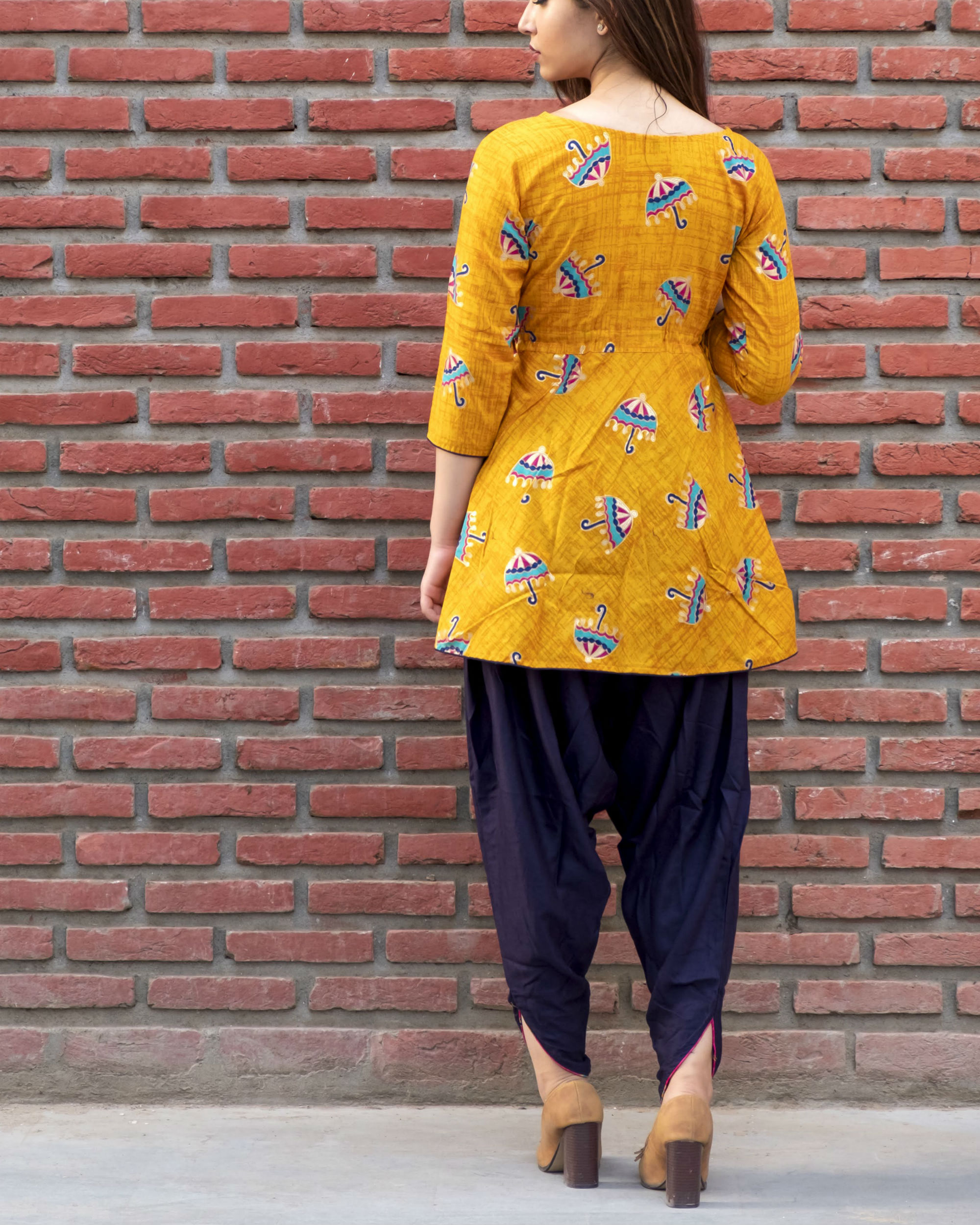 yellow colour dhoti kurta
