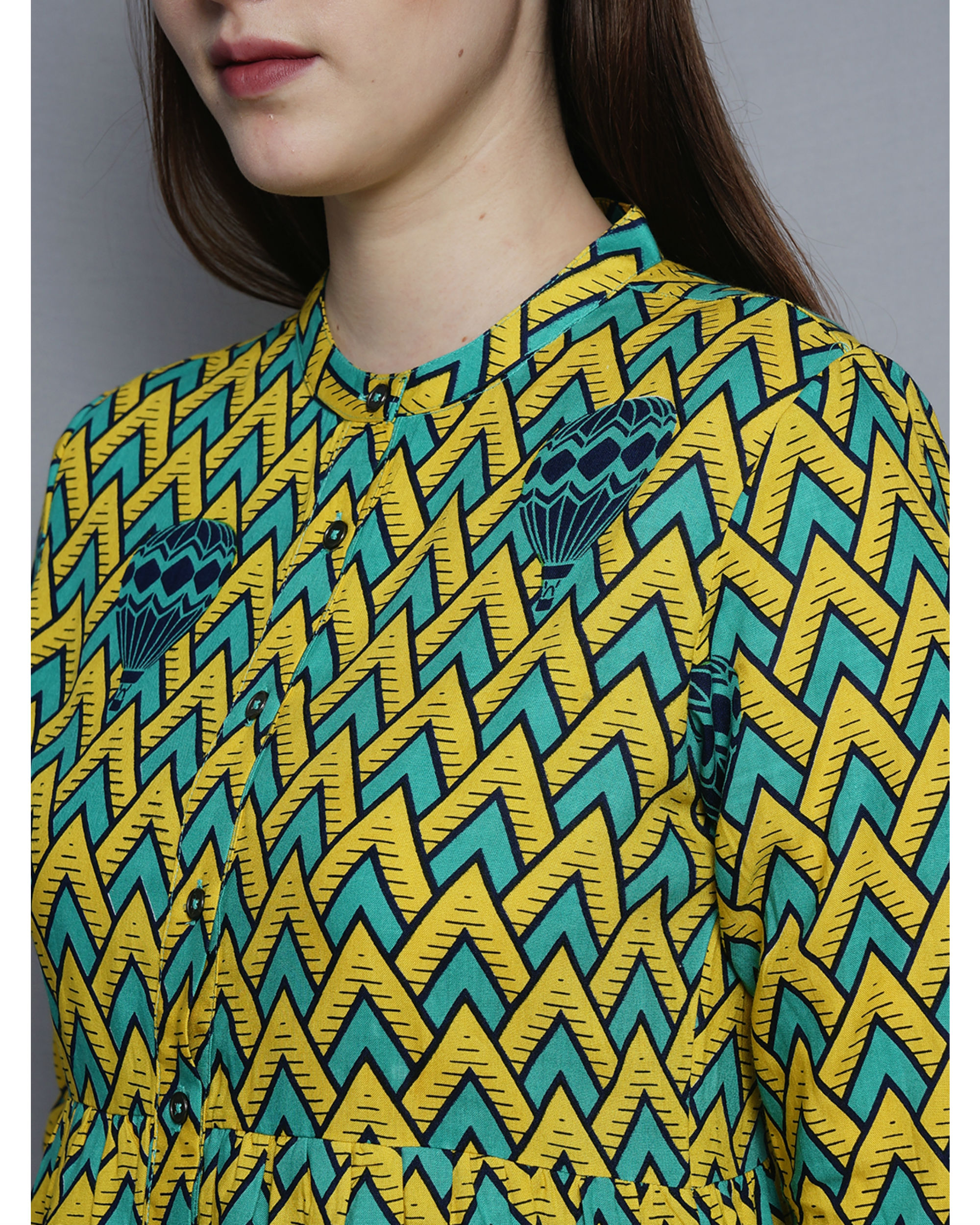 Zig zag printed dress by UNTUNG | The Secret Label