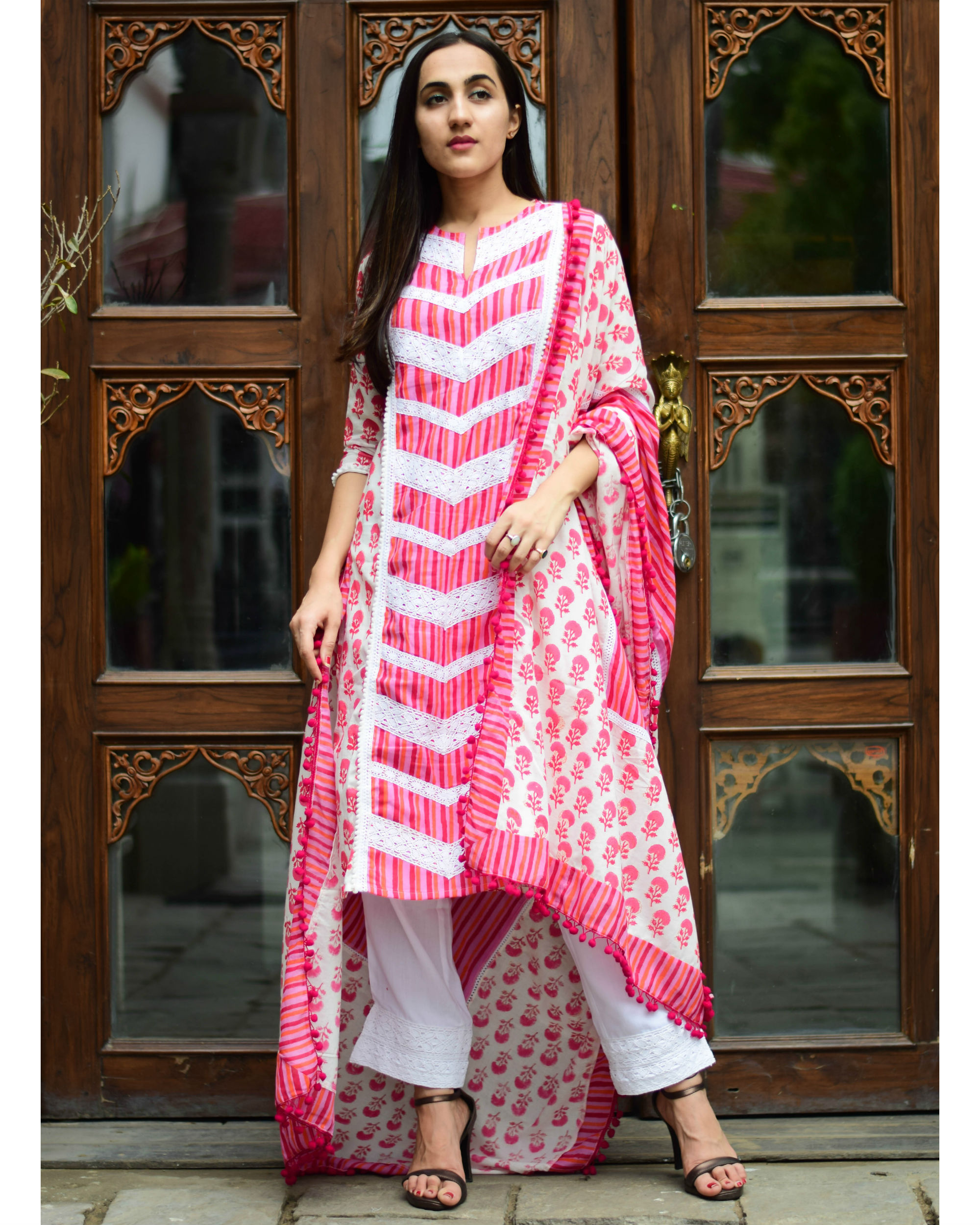 Pink And White Set by Keva The Secret Label