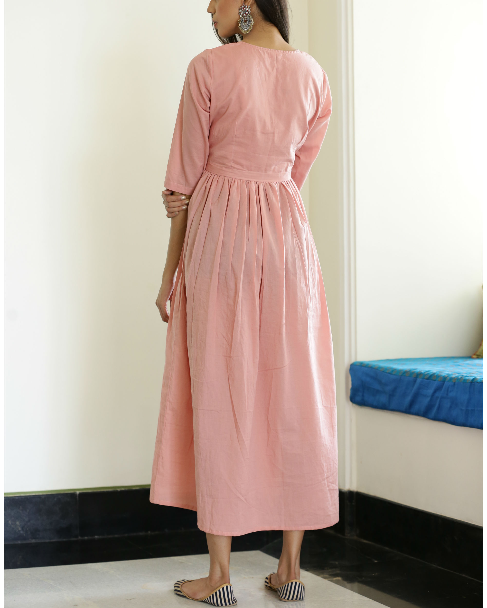 blush pink maxi