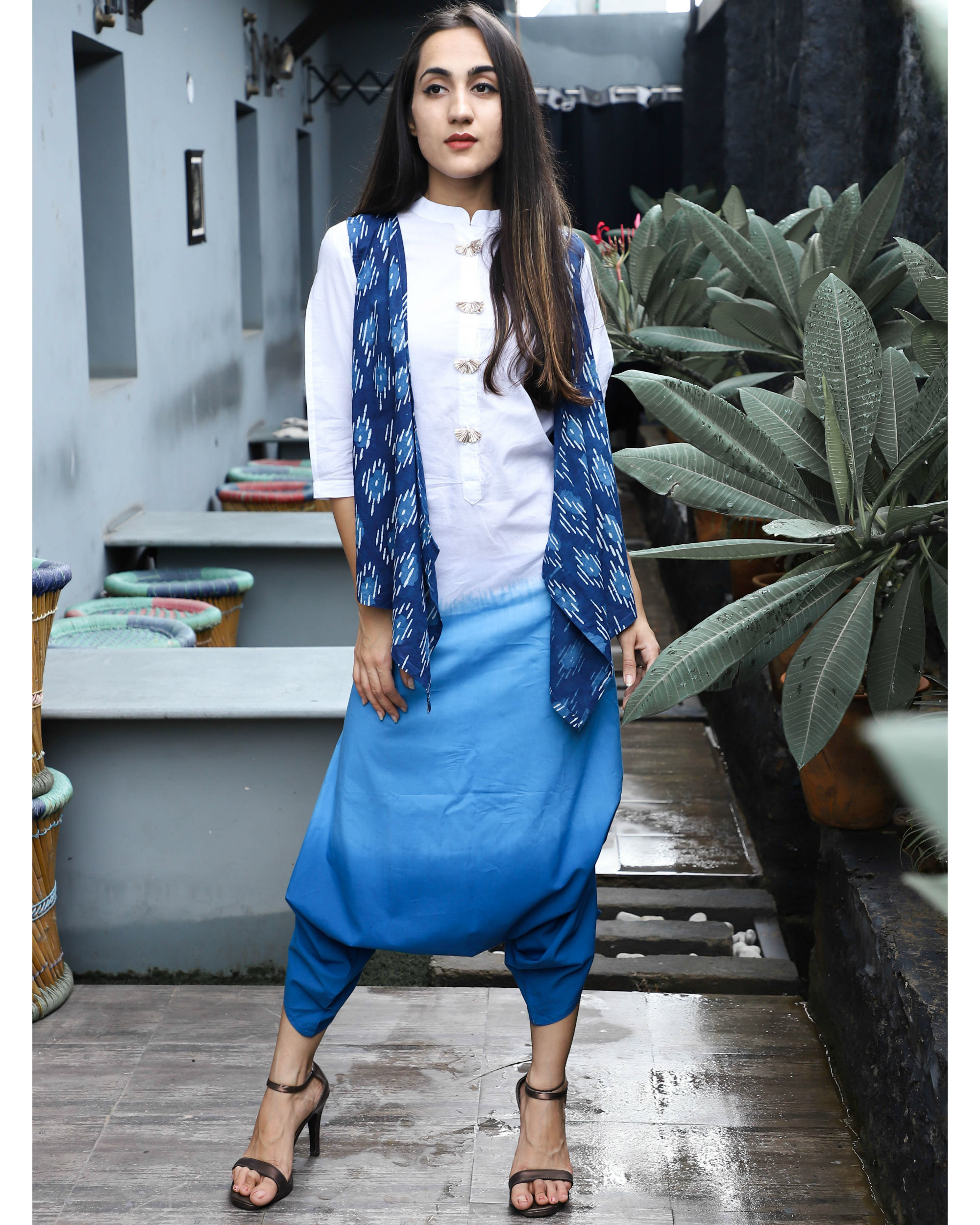 Kids Sharara: Girls Kurti Dhoti With Embroidery Velvet Jacket | Perfect  Panache