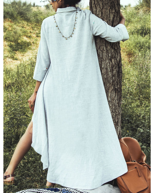 Pastel high-low hem shirt 1