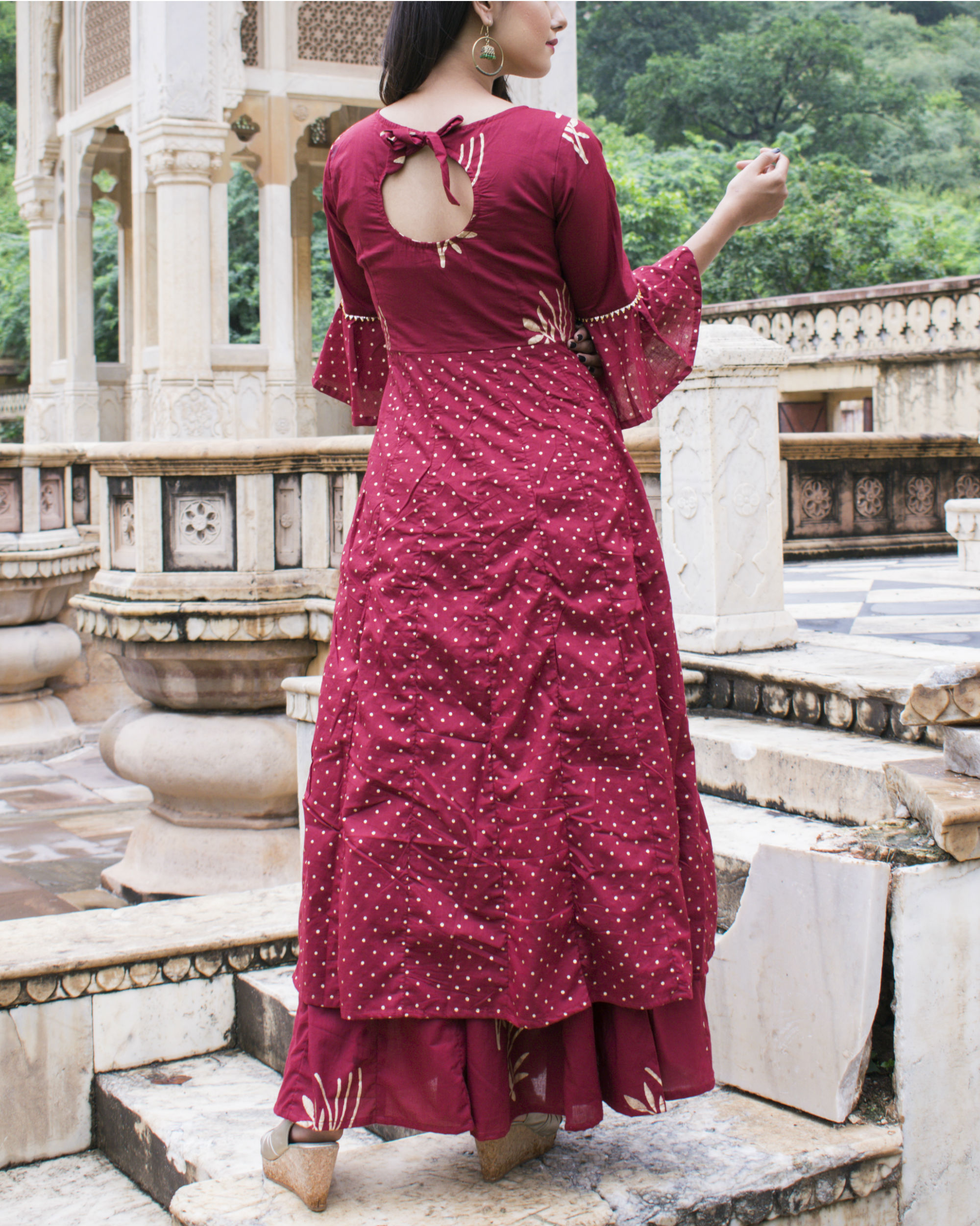 Maroon Suit Set By Chokhi Bandhani The Secret Label 1742