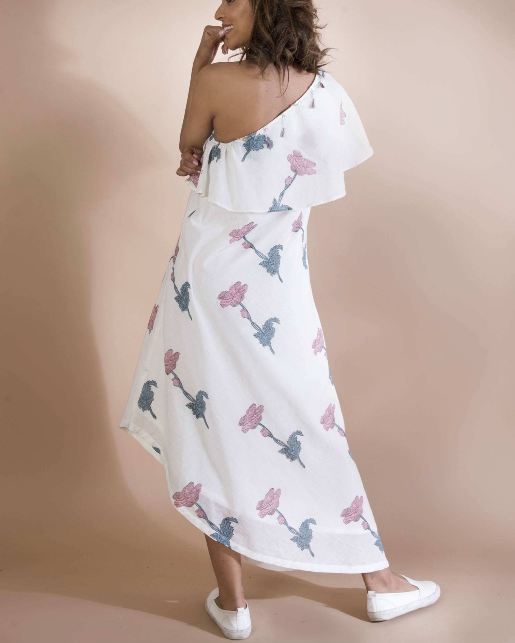 White slip and slide dress by The Monkey Brain Co. The Secret Label