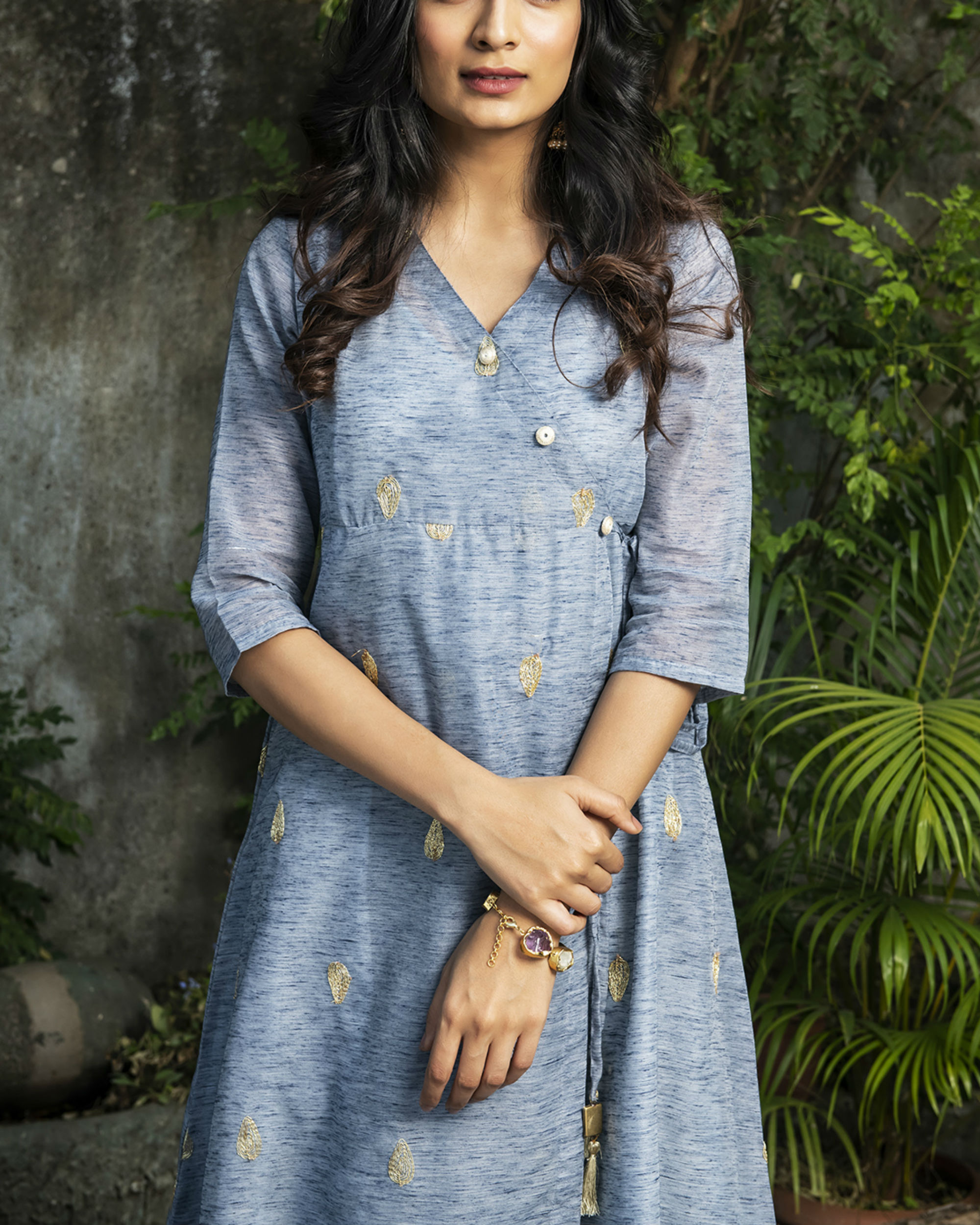 Dew drop wrap kurta by IDAR The Secret Label