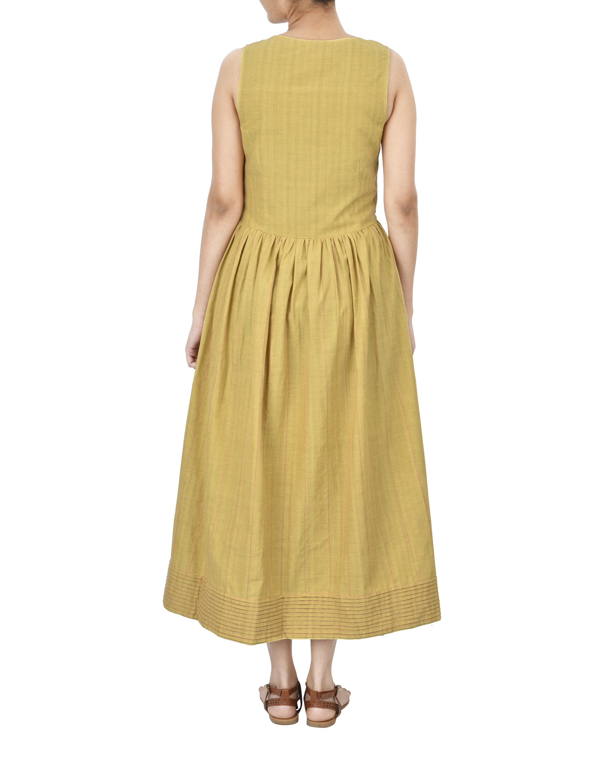 Mustard wrap dress by Naushad Ali | The Secret Label