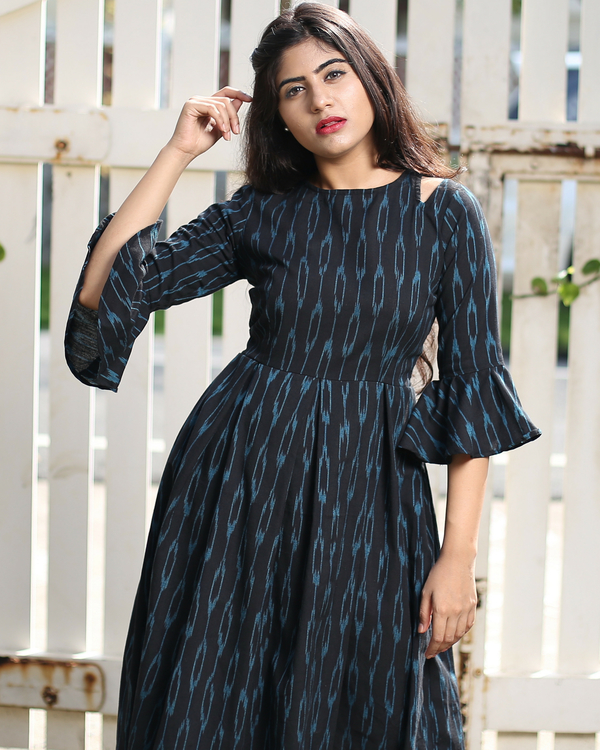 Flared ikat dress by The Anarkali Shop | The Secret Label