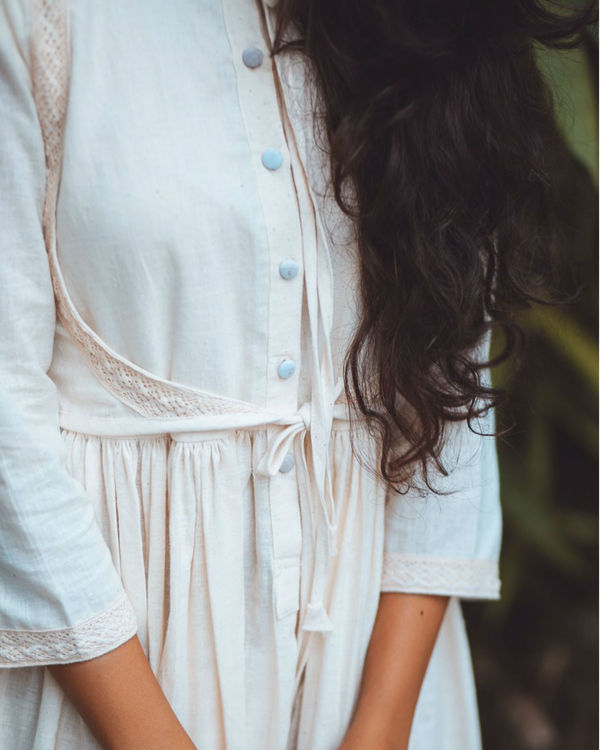 Tied Up White Dress By The Sweven Studio 