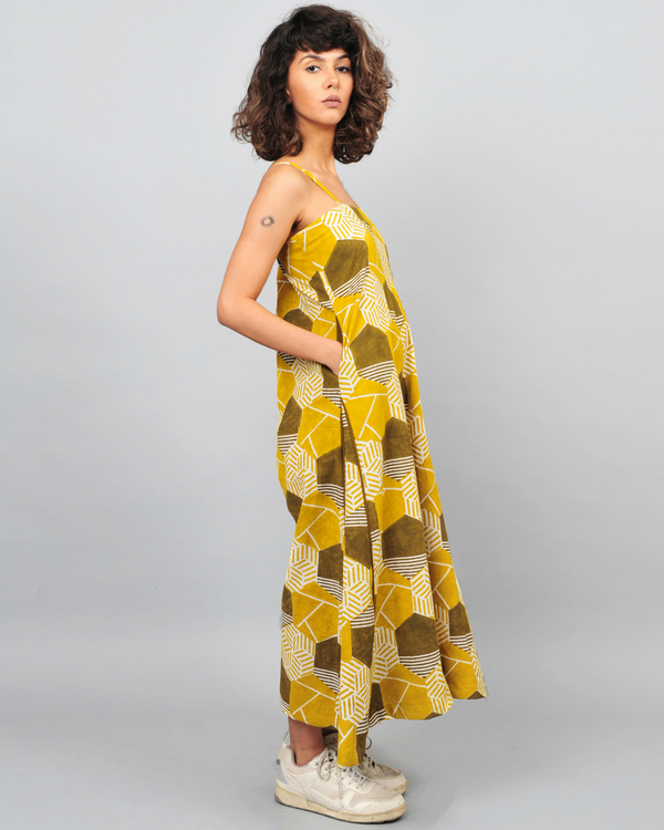 Honeycomb strappy dress by Rias | The Secret Label