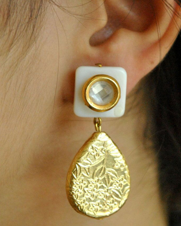 Marble fusion earrings 1