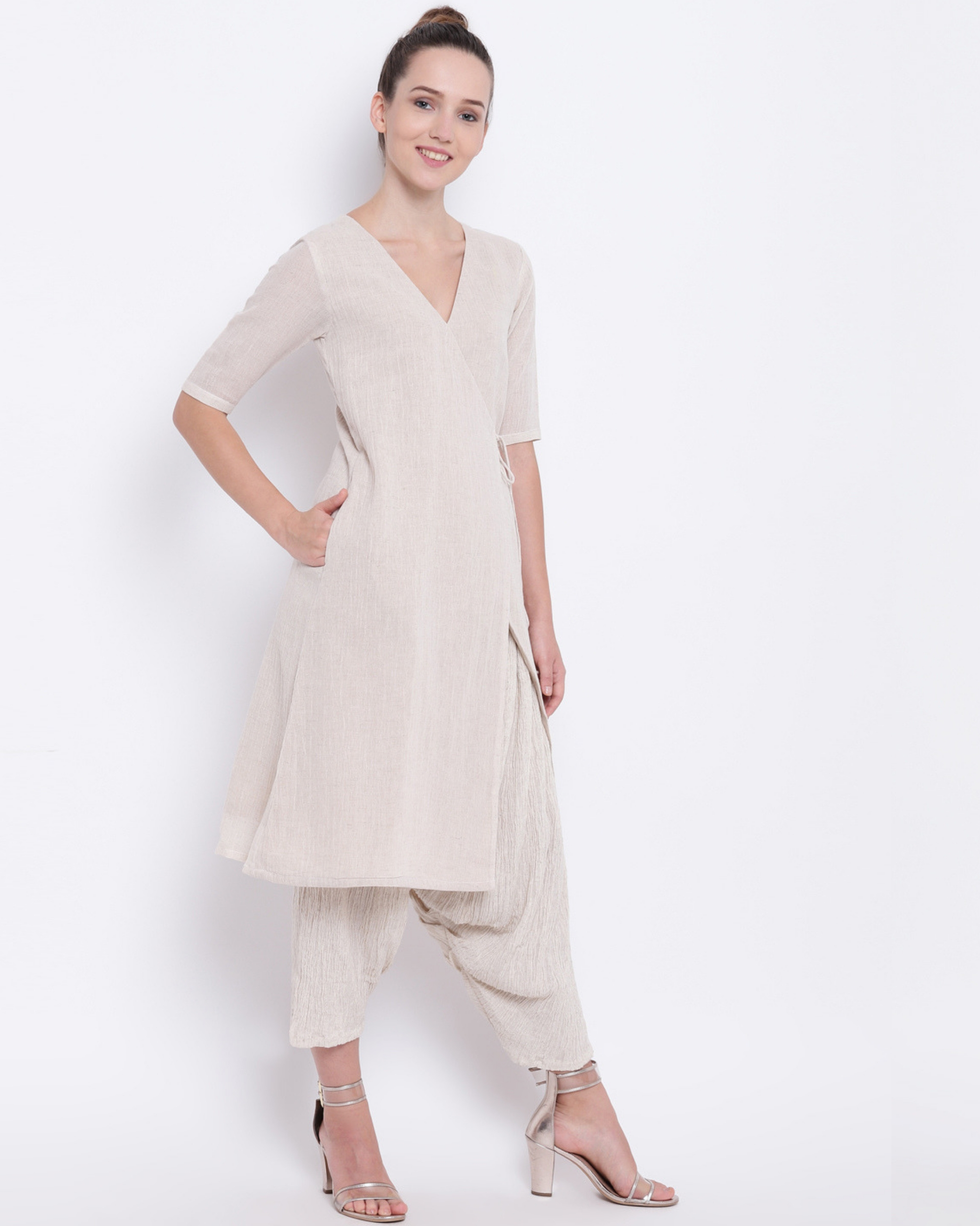 kurti with side tie up
