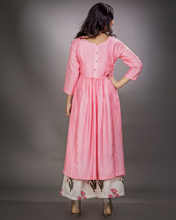 Pink flared kurta set - set of two by The Cocktail House | The Secret Label