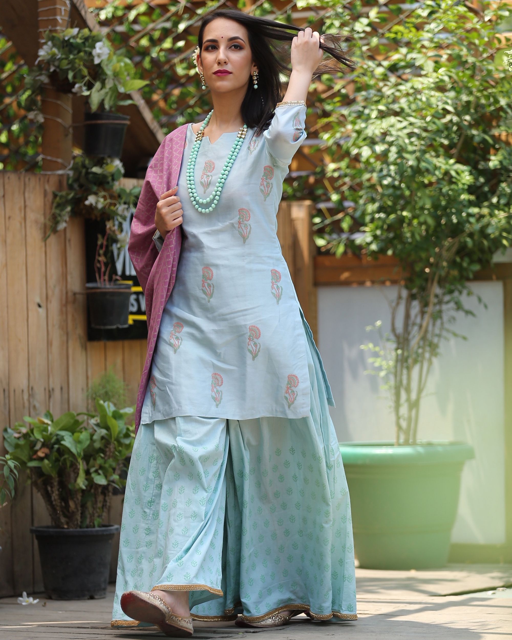Mint colored suit set set of two by Marasim The Secret Label