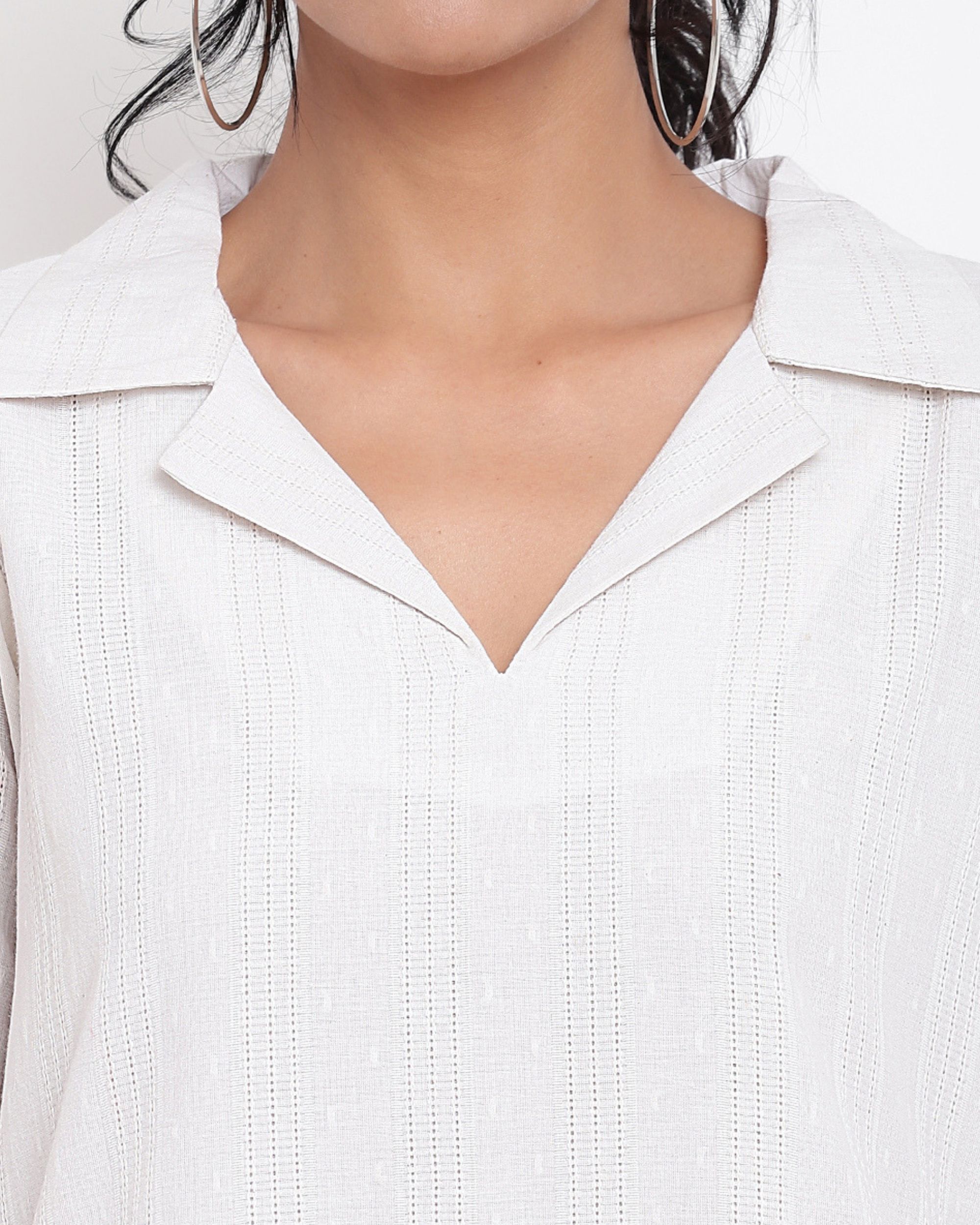 White cotton collared dress by trueBrowns The Secret Label