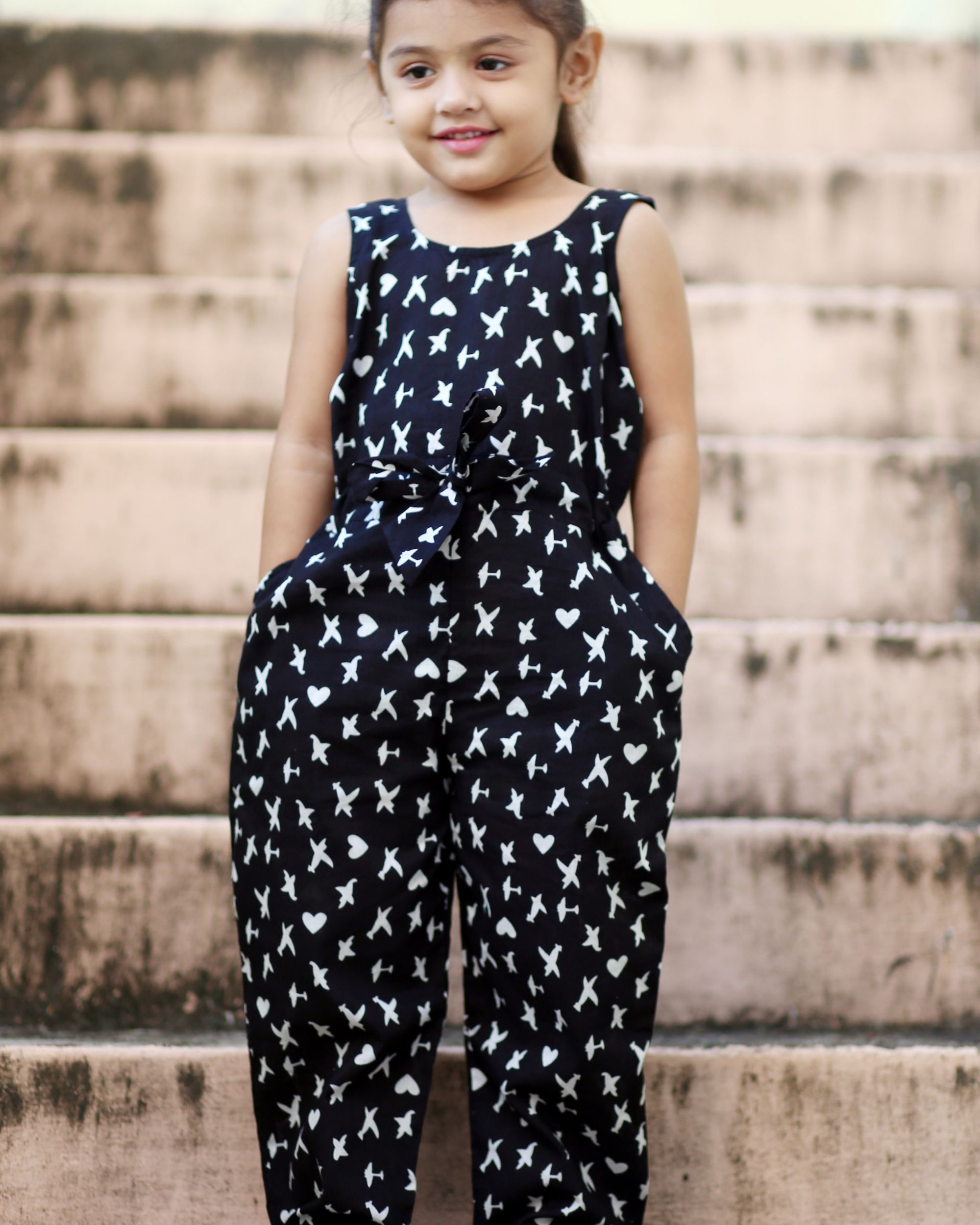 black cotton jumpsuit