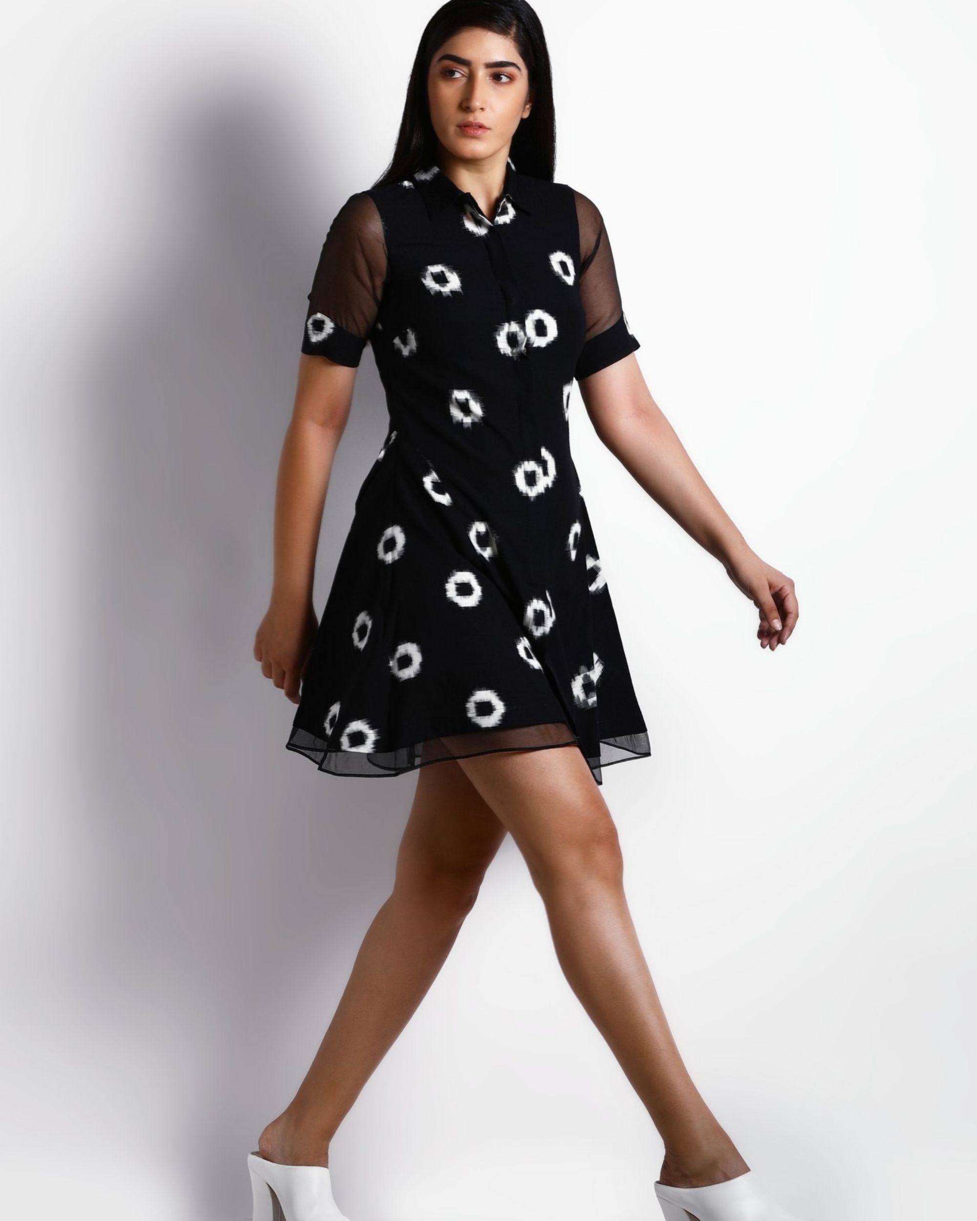 short printed frock