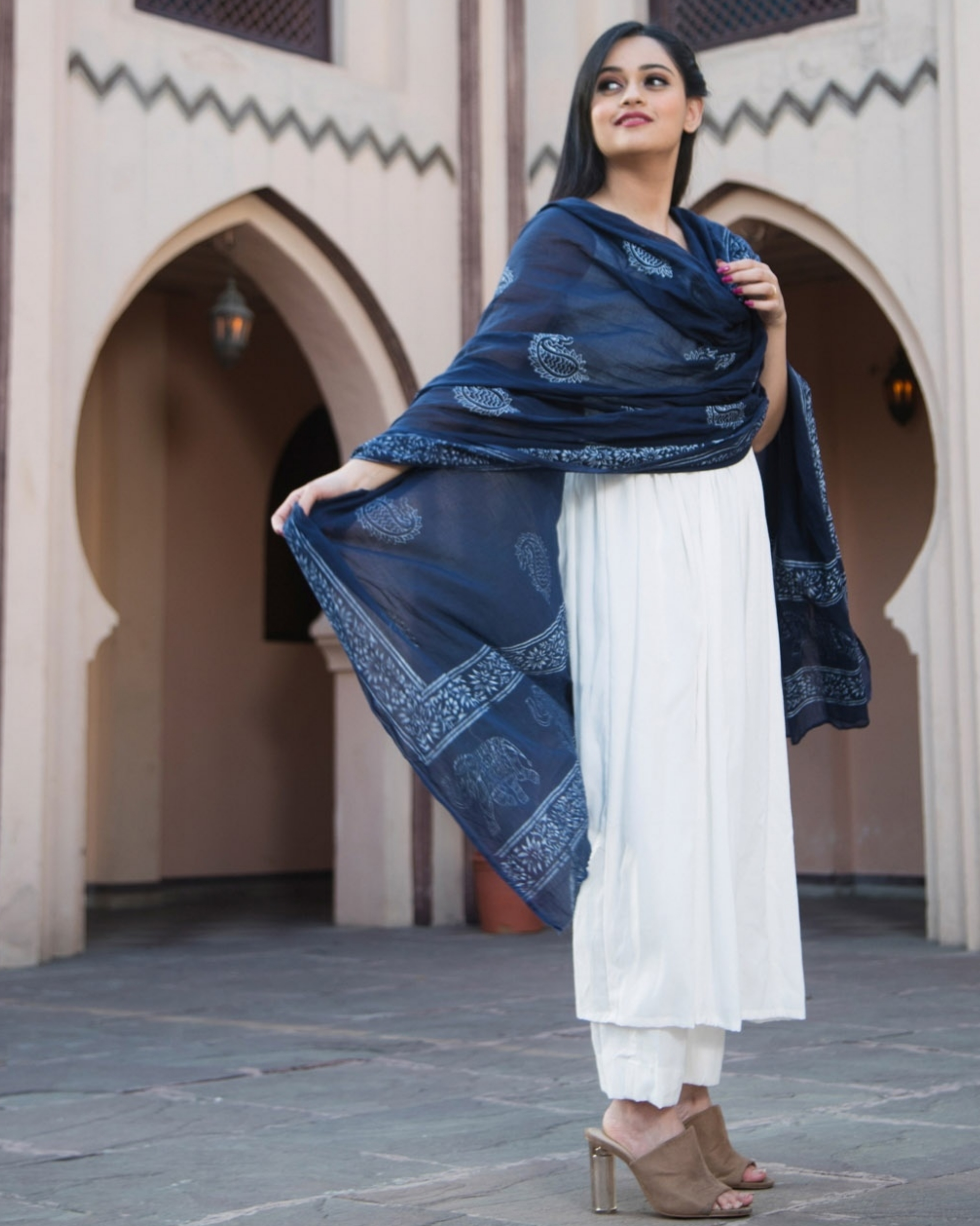 White strapin suit setset of three by Ambraee The Secret Label