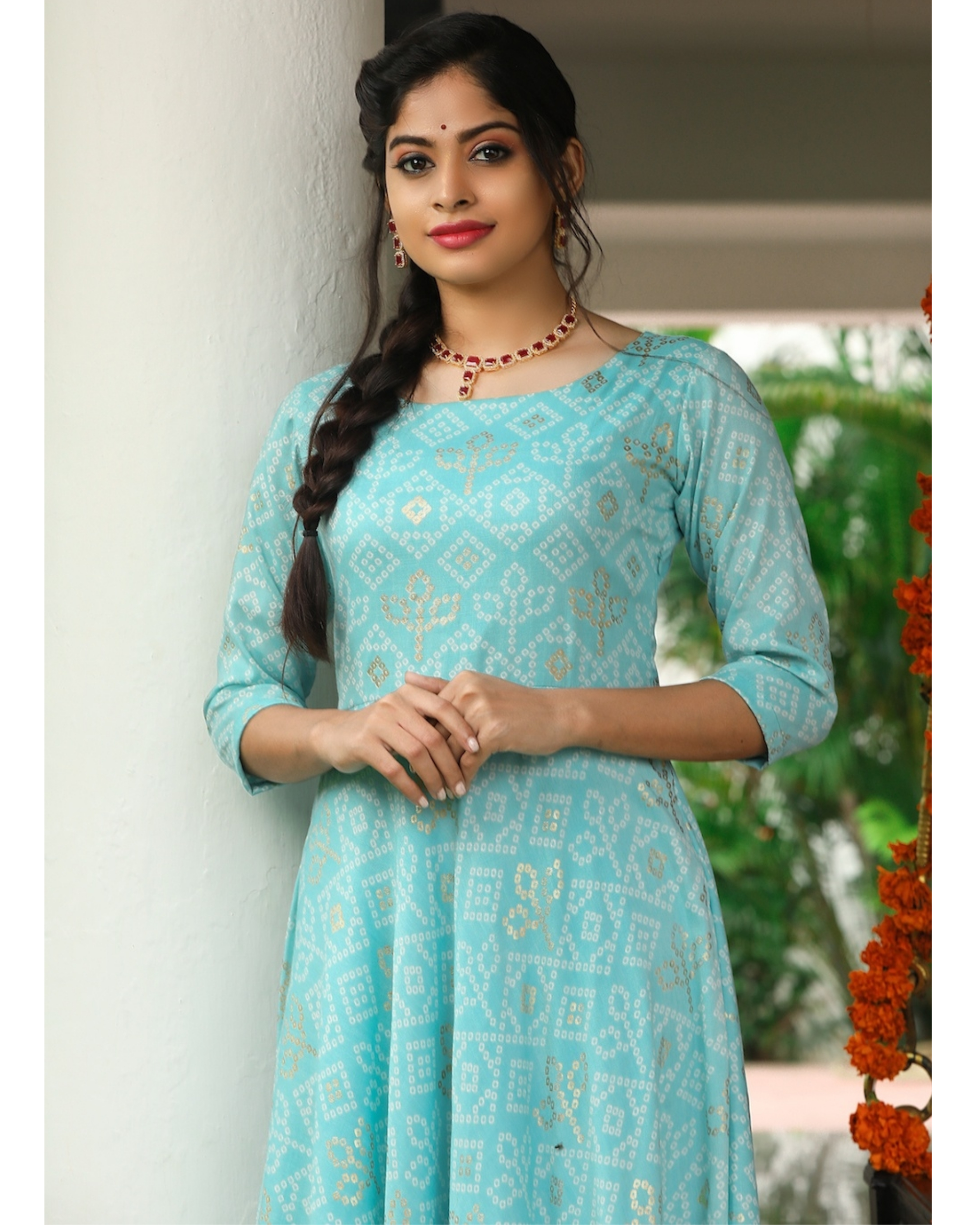 pastel blue frock