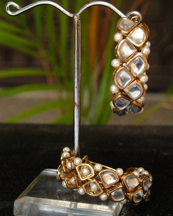 Double layer kundan earrings 2