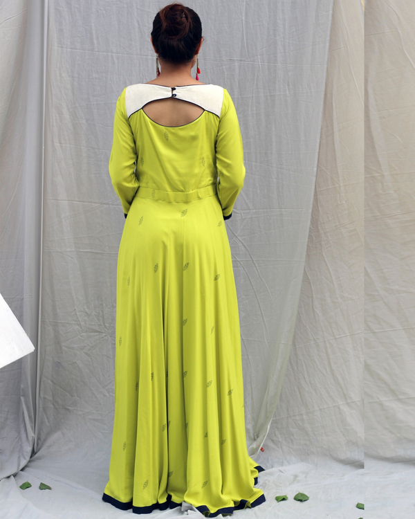 Parrot green maxi dress 3
