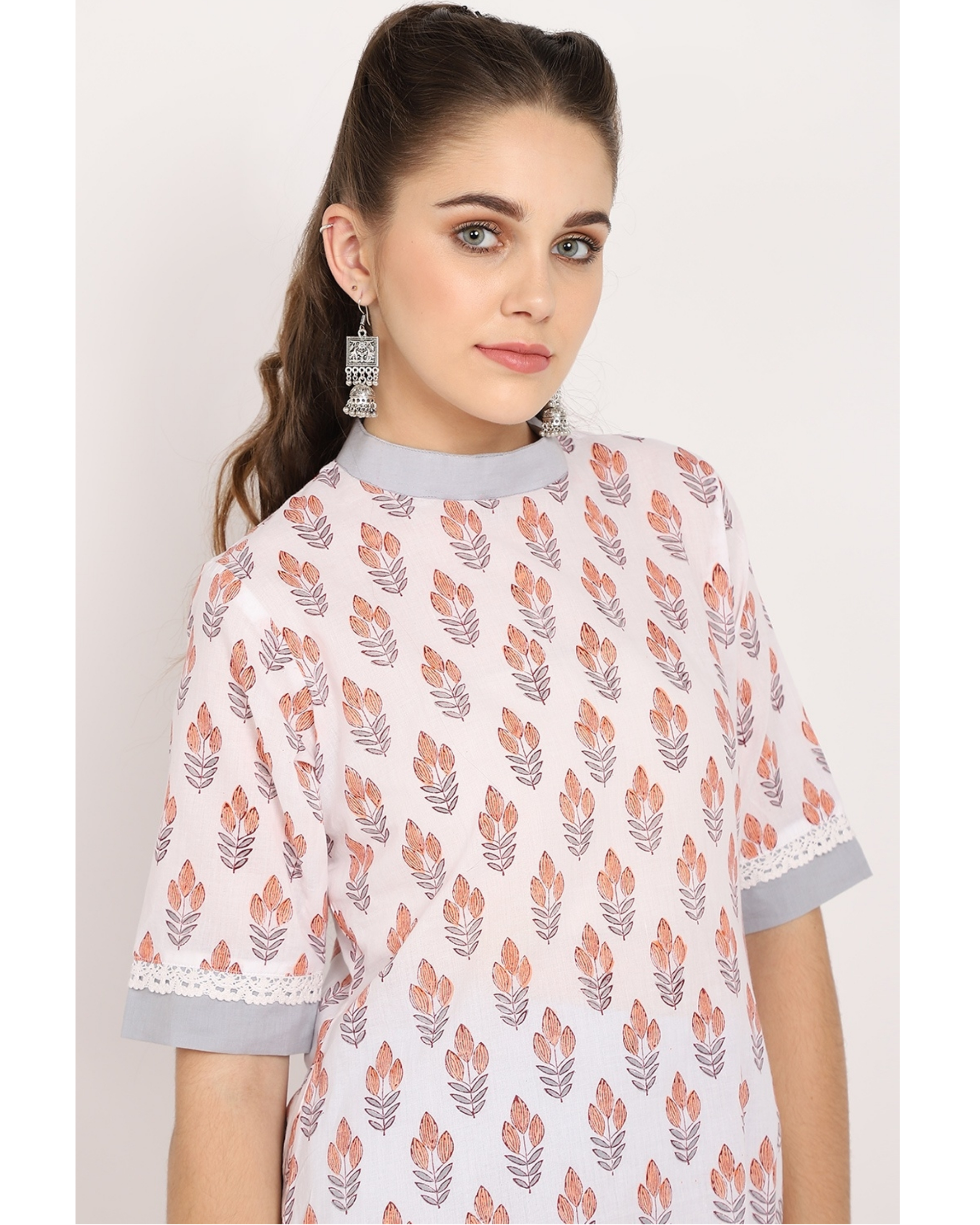 Buy Orange Silk Anarkali Suit With Dupatta Online - 1861 | Andaaz Fashion