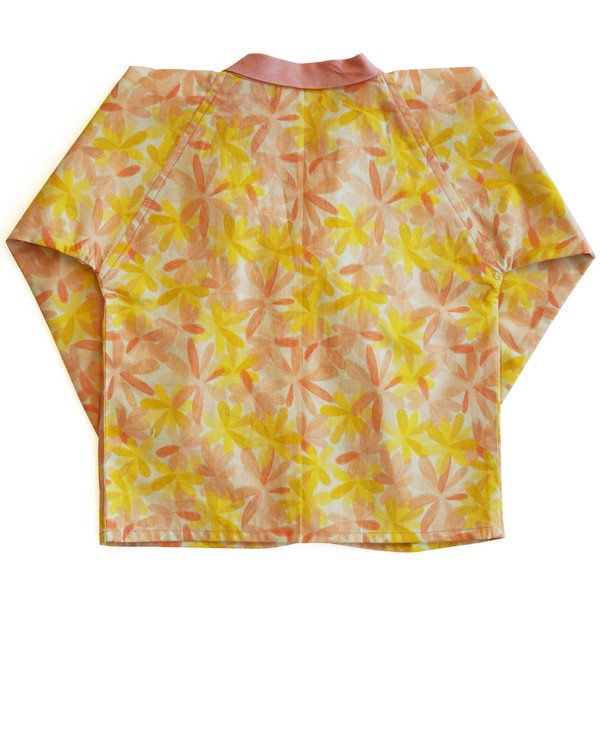 Apricot blooms printed blouse 2