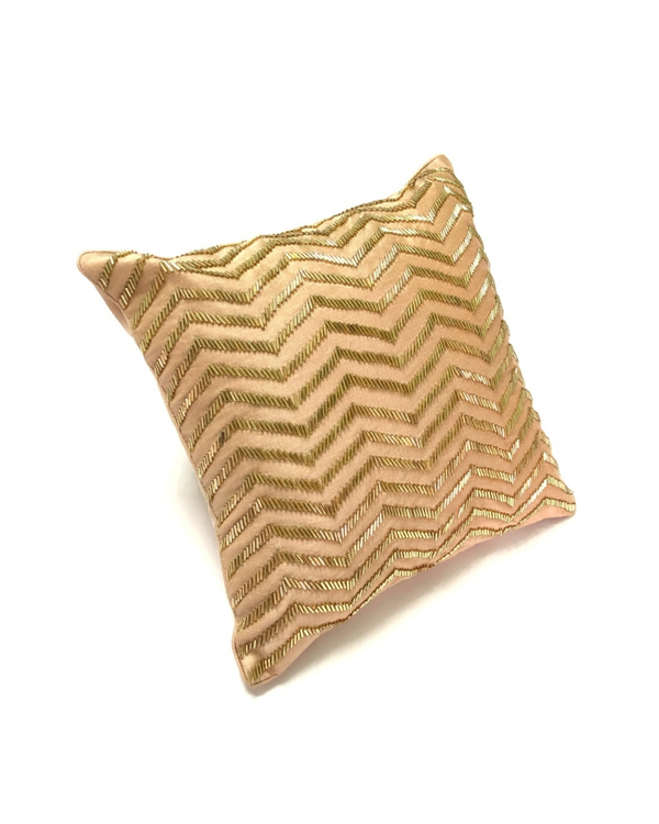 Chevron gold cushion cover 1