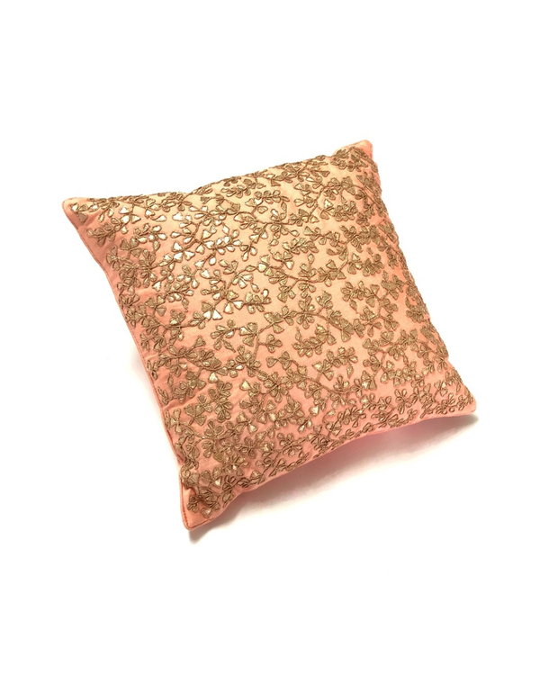 Fleur d'or - pink cushion cover 1