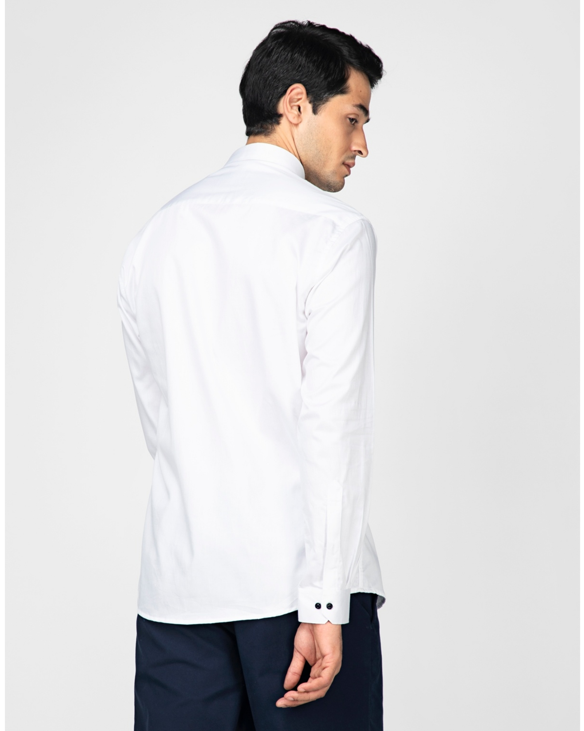White and black tri panels striped shirt by Green Hill | The Secret Label