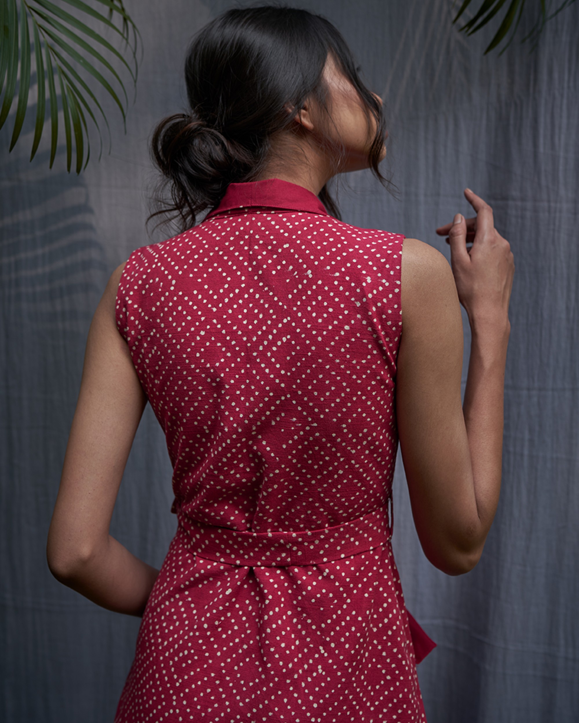 Pink polka button down dress by Why So Blue The Secret Label