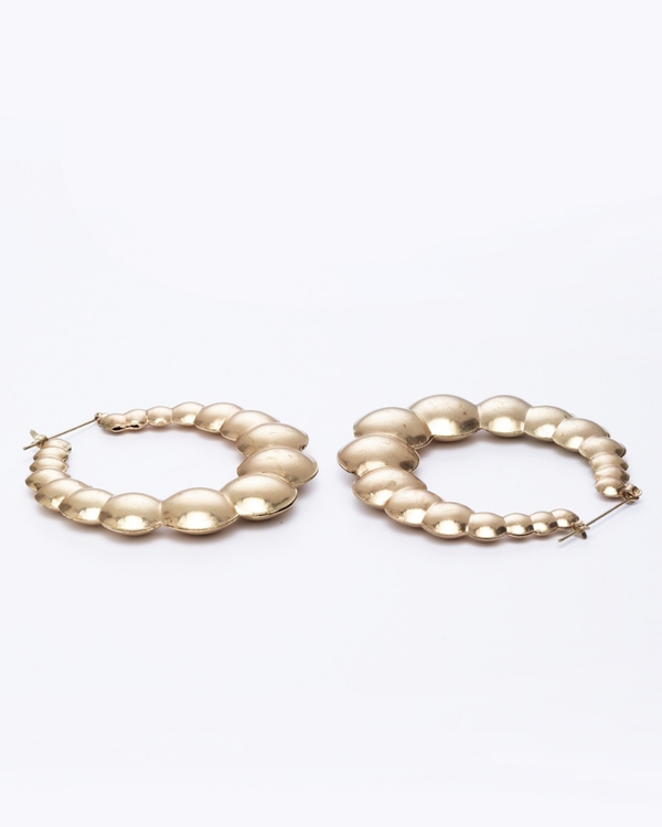 Bead shaped loop earring 1