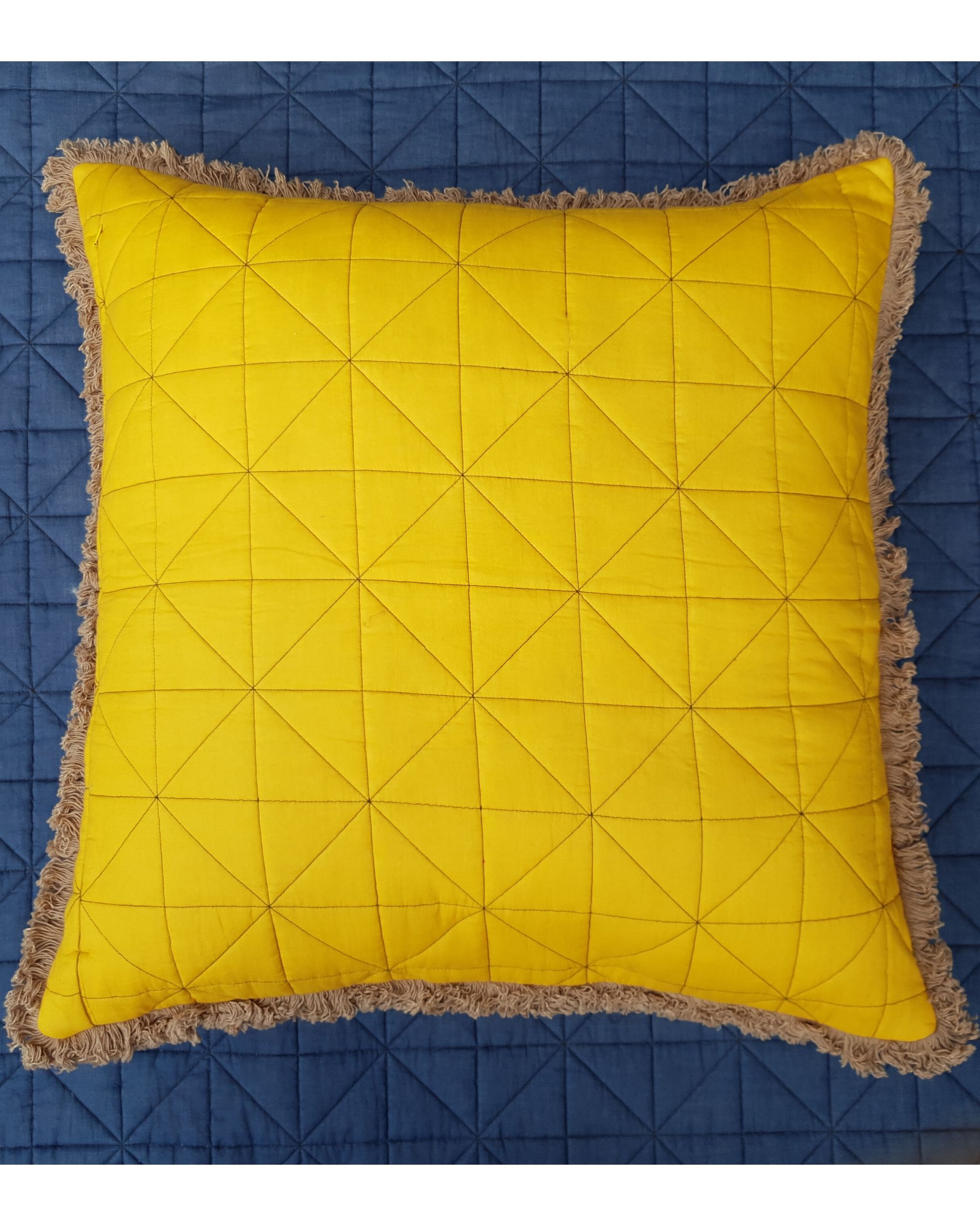 Geo grid reversible cushion cover by MODERN ELEMENTS The Secret Label