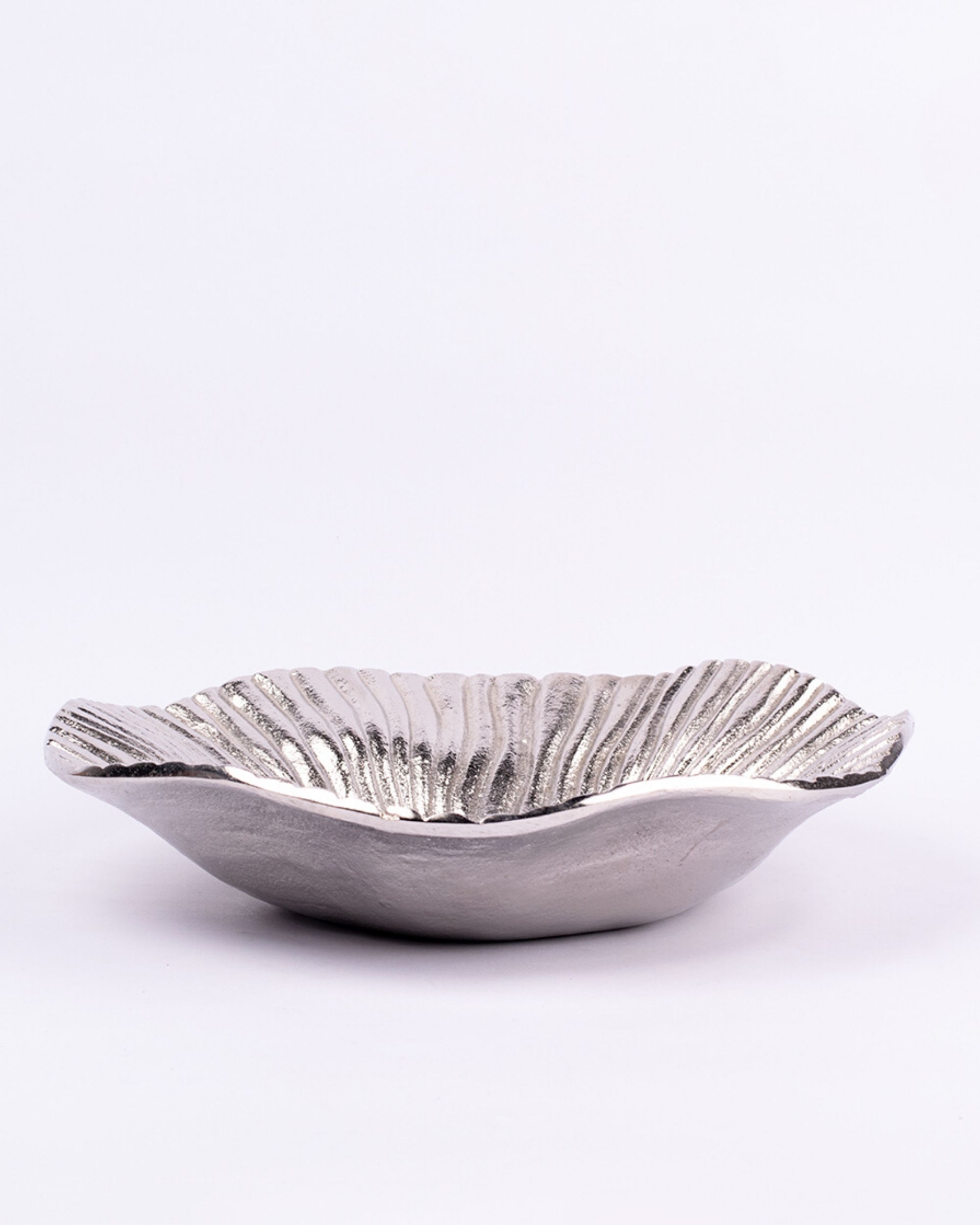 Patterned wavy silver decorative tray by The Talking Table The Secret