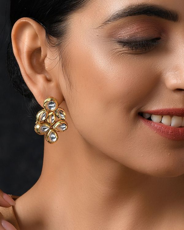 Kundan floral earrings 2